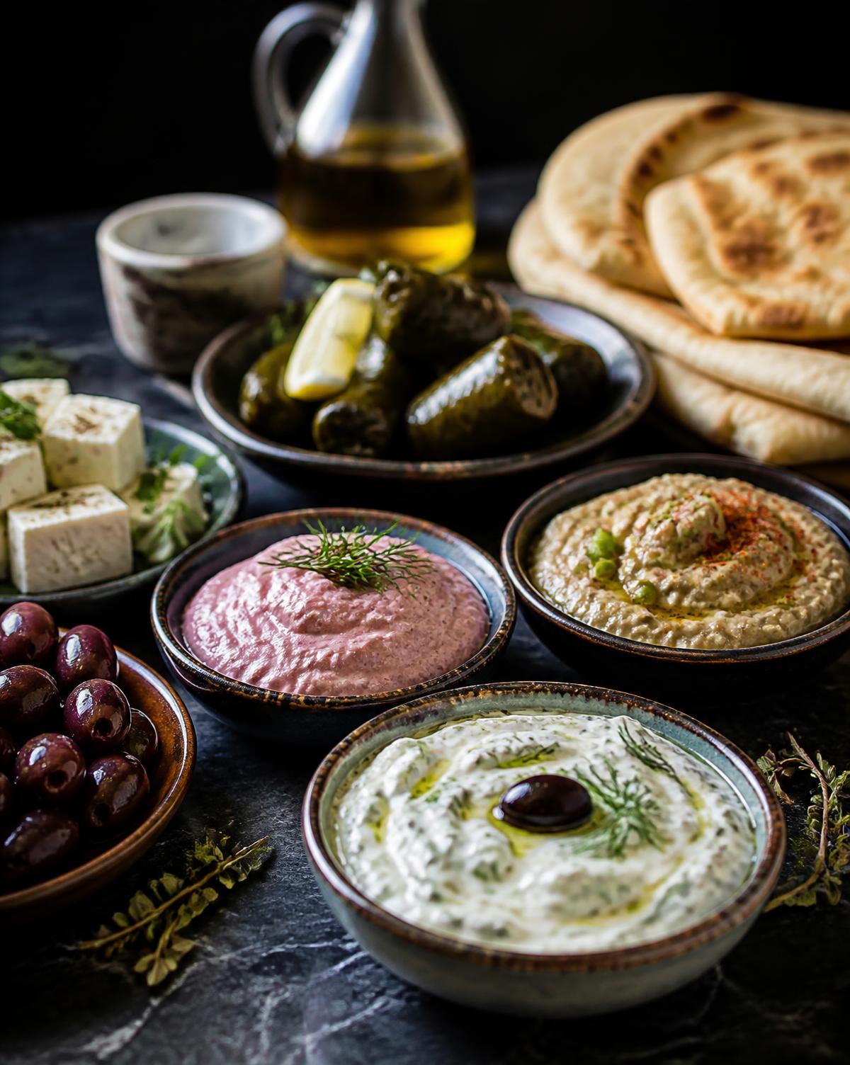 Griechische Mezedes zum Teilen